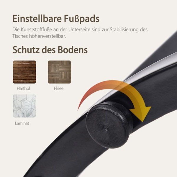 Rund Kaffebord - ARHATREYA - Sæt af 2 - MDF - Brun - Moderne Design
