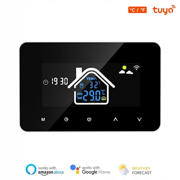 Intelligent Wi-Fi Termostat - ARHATREYA - Tuya - LCD - 16A - Alexa/Google Home