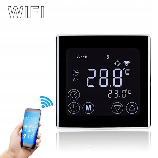 Termostat WiFi - ARHATREYA - C17.GH3 - Programmerbar - Energi besparelse - Kontrol via smartphone