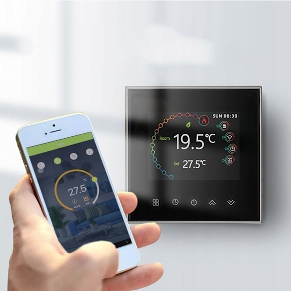 Termostat WiFi - ARHATREYA - Tuya Zigbee - Programmerbar - Fjärrkontroll
