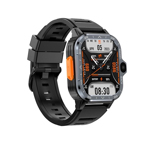 Sport Smartwatch - ARHATREYA - Android 8.1 - GPS - Dobbelt kamera - Sort