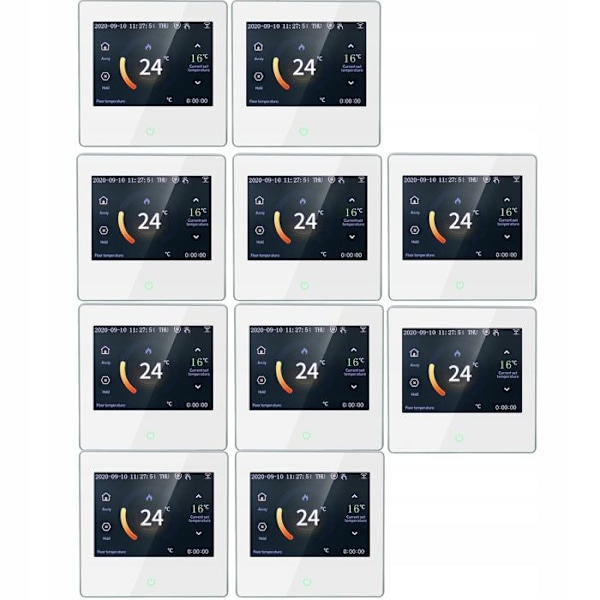 Termostat Wi-Fi Intelligent - ARHATREYA - LED-touchskærm - Kompatibel med Alexa & Google Home - Hvid