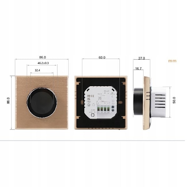 Termostat WiFi - ARHATREYA - BHT-7000 - TFT-skærm - Stemmestyring - Sort
