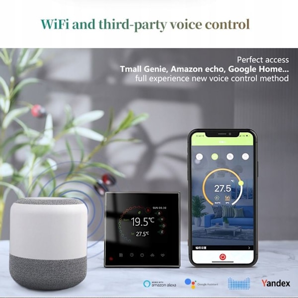 Thermostat WiFi - ARHATREYA - Tuya Zigbee - Programmerbar - Fjernbetjening