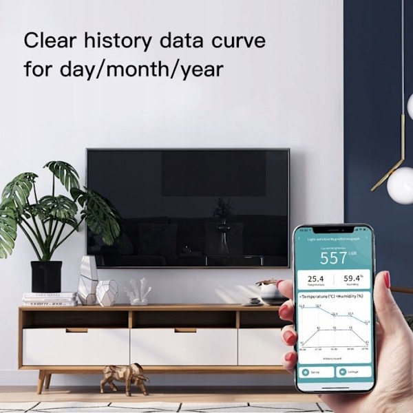 Intelligent Lysmåler - ARHATREYA - Zigbee - Temperatur & Fugtighed - Bluetooth