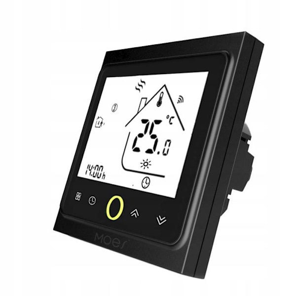 Thermostat WiFi - ARHATREYA - GC 5A - Kompatibel med Alexa/Google - Sort LCD-skærm