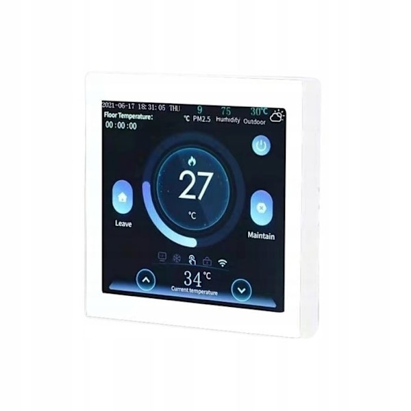 Intelligent WiFi Termostat - ARHATREYA - Tuya - Gulvvarme - Kompatibel med Google Home og Alexa