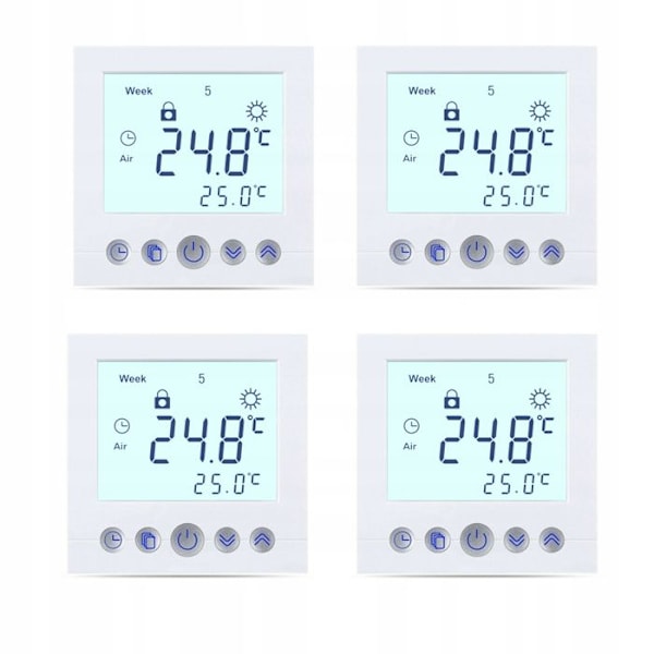 Programmerbar Termostat - ARHATREYA - C16.H3 - LCD-skärm - Elektrisk Värme - Brandbeständig
