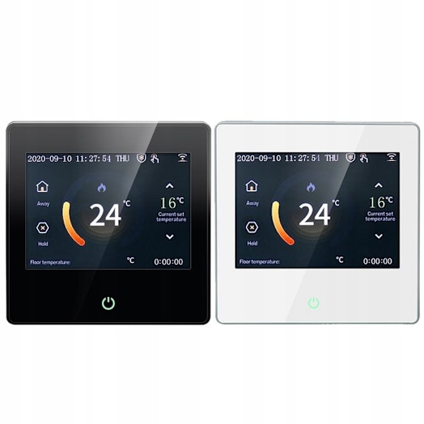 Termostat WiFi - ARHATREYA - LED Berøringsskærm - Kompatibel med Alexa & Google Home - Sort