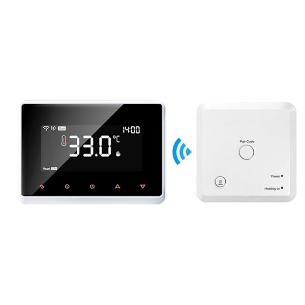 Termostat WiFi Intelligent - ARHATREYA - Röstkontroll - Veckoprogrammering - Vit