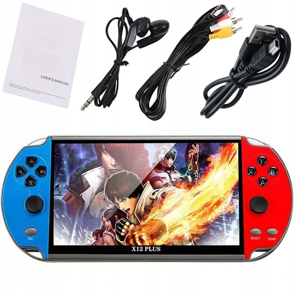 Bærbar konsol - ARHATREYA - X12 Plus - HD-skærm 7,1 tommer - 22.800 spil - 16G hukommelse