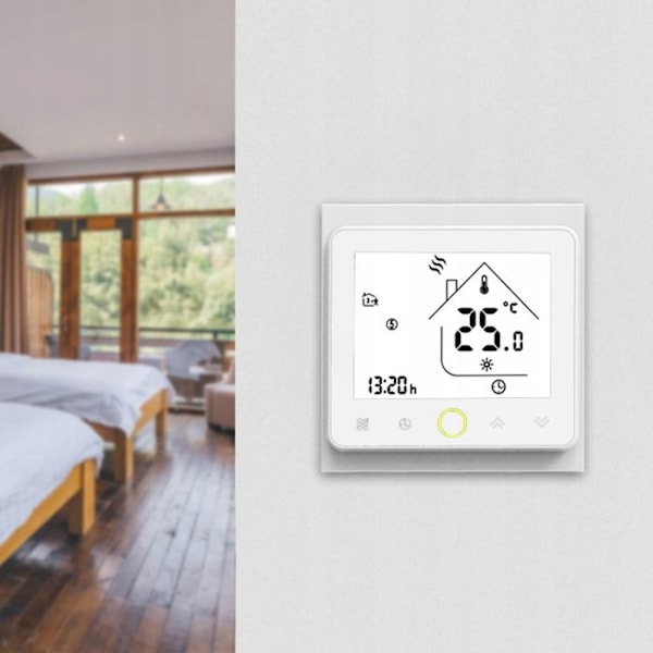 Termostat - MOES - Zigbee Tuya - Vatten/Gas Vara - Programmerbar - Vit