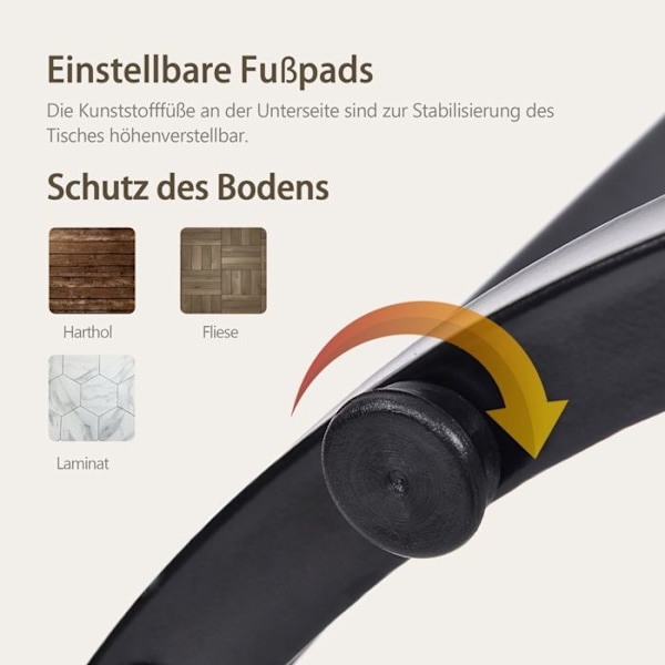Rund Kaffebord - ARHATREYA - Sæt af 2 - MDF - Brun - Moderne Design