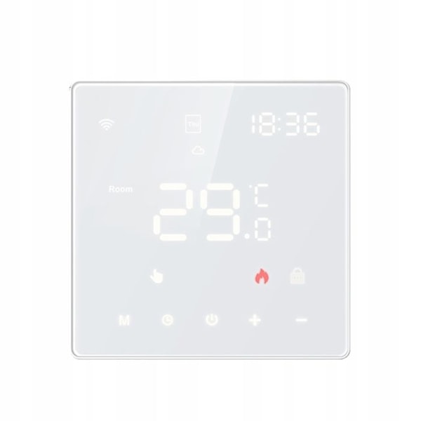 Intelligent WiFi Termostat - ARHATREYA - LED Touchskærm - Elektrisk Varme - Alexa & Google Home