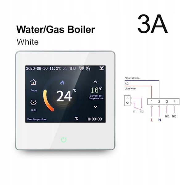 Intelligent Wi-Fi-termostat - ARHATREYA - Touchskærm - Stemmekontrol - Programmerbar