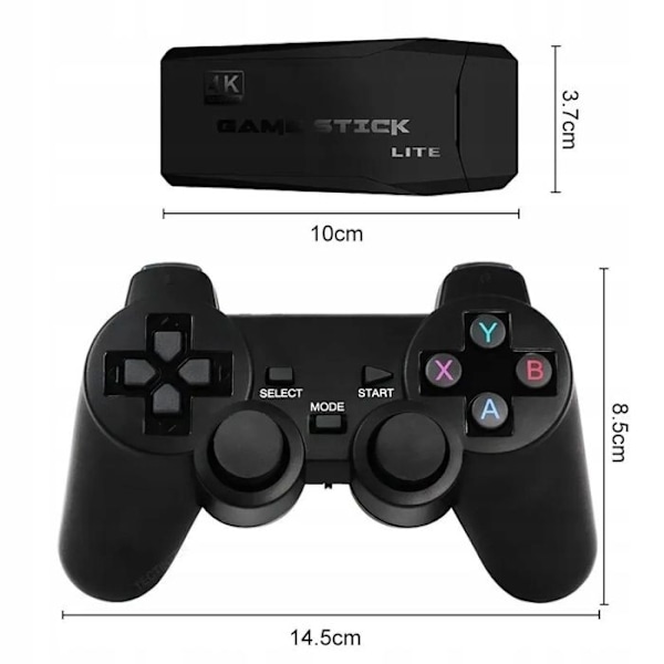 Videospilkonsol - ORIGINAL - M8 - 128 GB - 20.000 retrospil - Dobbelt trådløs controller