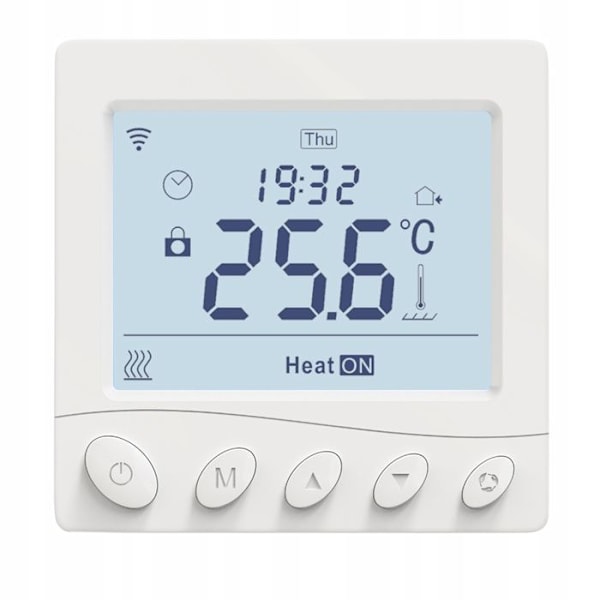 Termostat WiFi Programmerbar - MOES - Kontroll för Värme Vatten/Gas - Kompatibel med Smart Hem