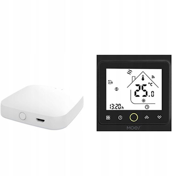 Intelligent Termostat - ARHATREYA - Zigbee - Vandørs Gulvvarme - Programmérbar - Sort