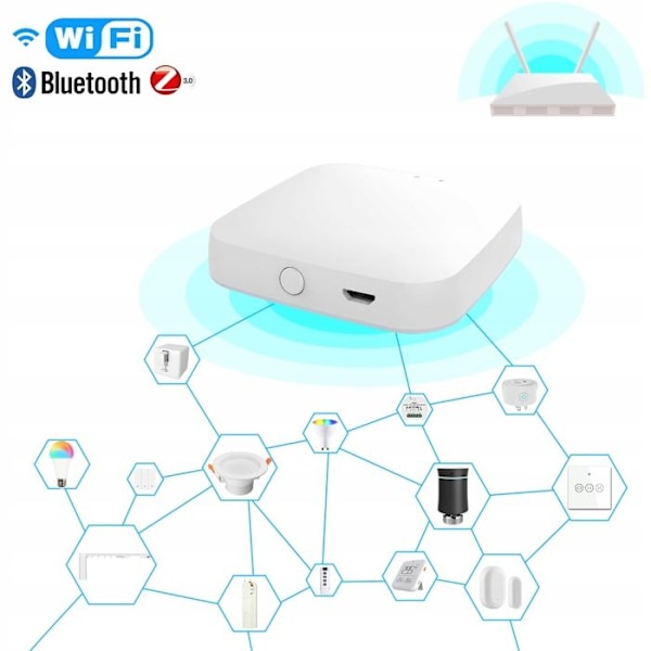 Hub Multi-Code Intelligent - Moes - Zigbee & Bluetooth - Röstkontroll - 128 Enheter