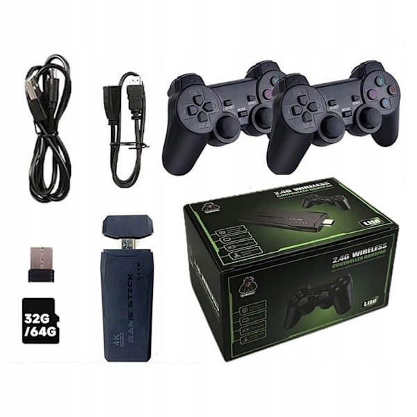 Videospilkonsol - ORIGINAL - M8 - 128 GB - 20.000 retrospil - Dobbelt trådløs controller
