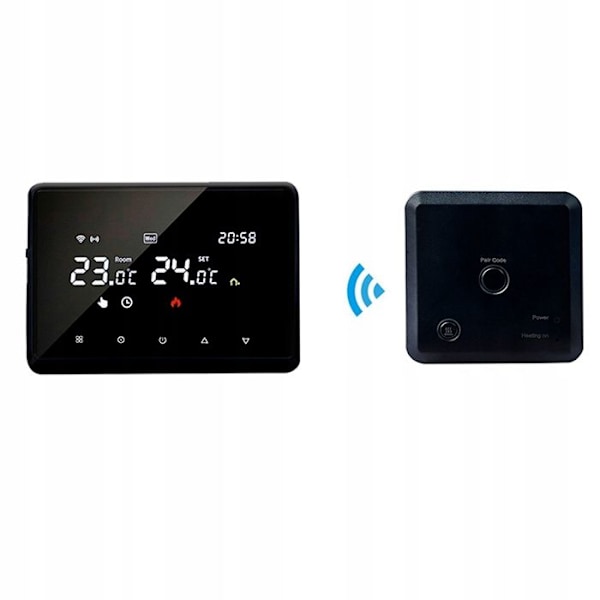 Thermostat WiFi Intelligent - ARHATREYA - Röstkontroll - Programmerbar - Svart