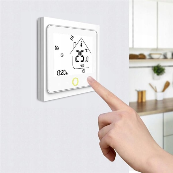 Termostat - MOES - Zigbee Tuya - Vatten/Gas Vara - Programmerbar - Vit