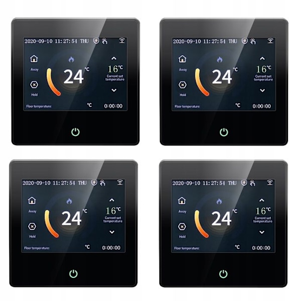 WiFi Termostat Intelligent - ARHATREYA - LED Touchskærm - Kompatibel med Alexa/Google - Sort