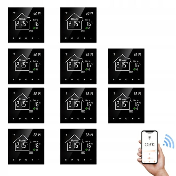 Termostat Wi-Fi - ARHATREYA - 16A - Berøringsskærm - Stemmekontrol - Programmerbar