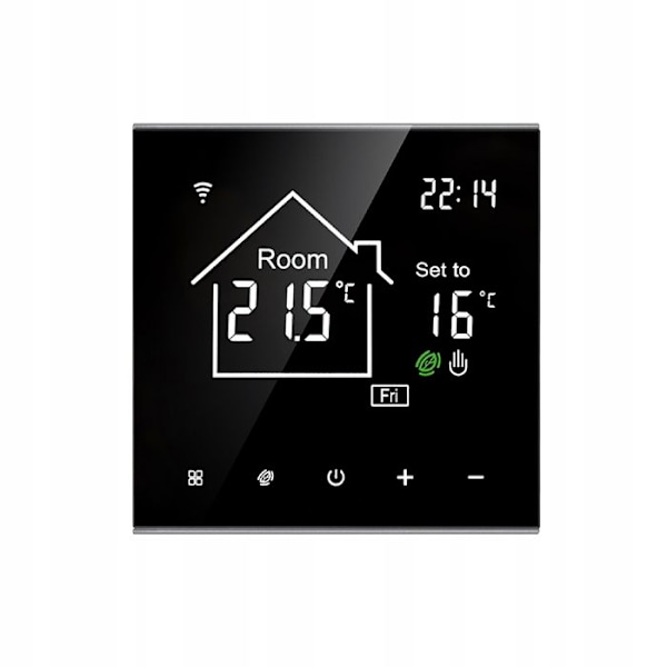 Termostat LCD WiFi - ARHATREYA - Gulvvarme og kedler - Sort - Stemmeaktivering