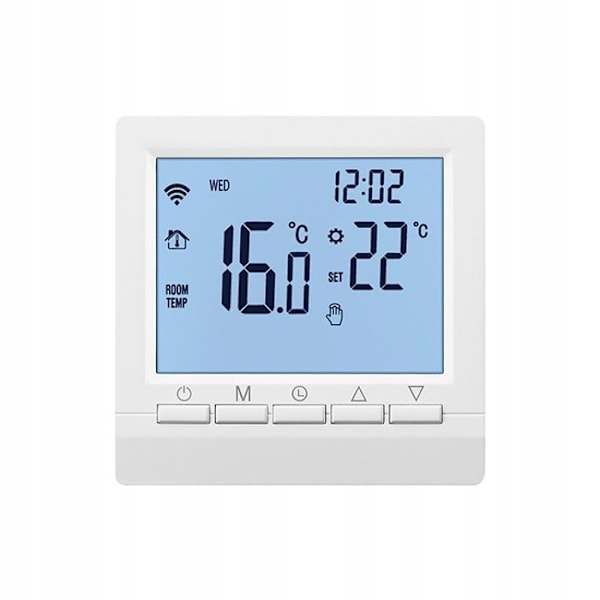 Thermostat WiFi för temperaturkontroll, 16A stödjer endast elektrisk golvvärme.