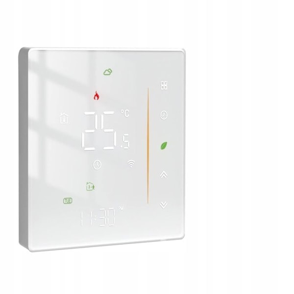 Termostat WiFi - Tuya - Programmerbar - Värme Vatten/Gas - LCD Pekskärm - Vit