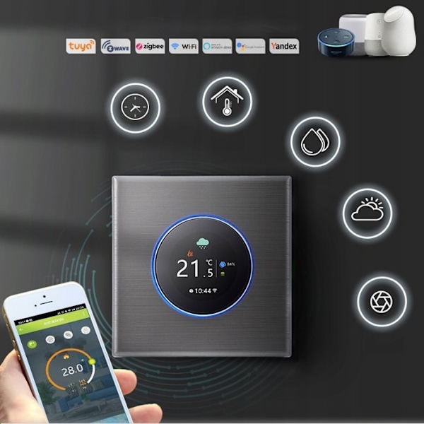 Thermostaatti WiFi - ARHATREYA - BHT-7000 GBLW - Ohjelmoitava - Sähkölattialämmitys