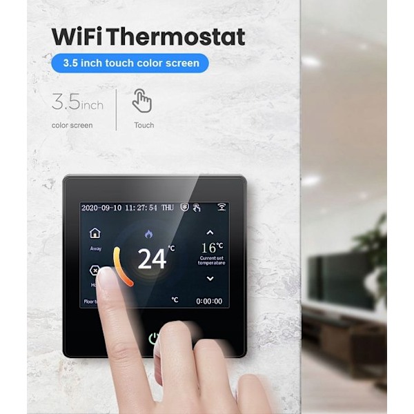 Termostat Wi-Fi Intelligent - ARHATREYA - LED Pekskärm - Röstkontroll - Programmerbar