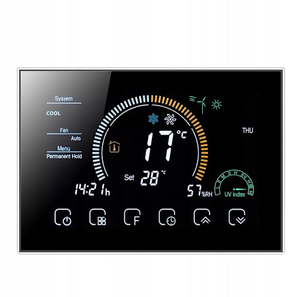 Termostat Gulvvarme Elektrisk - ARHATREYA - WiFi - Programmérbar - LCD Berøringsskærm
