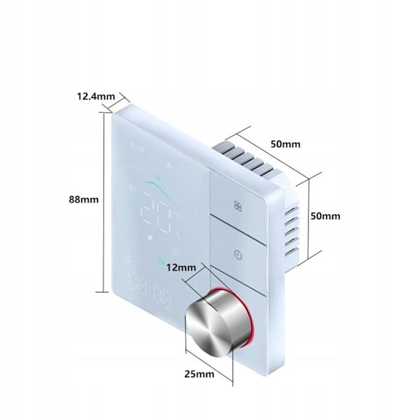 Termostat LCD WiFi - ARHATREYA - Varmtvand - Sort - Smart Life/Alexa/Google Home