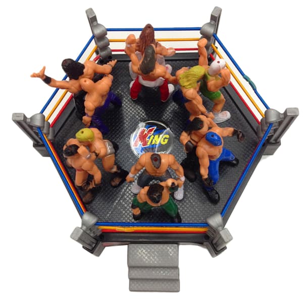 32-delt Mini Wrestling Sæt med Actionfigurer og Tilbehør Realistisk Brydelegetøj Gave til Børn