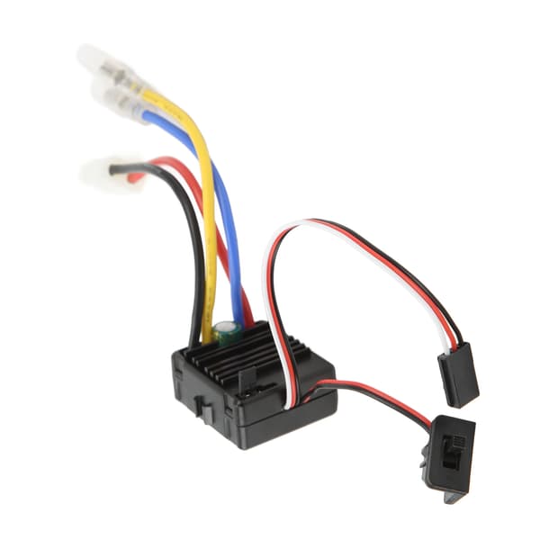 60A Waterproof Brushless Motor ESC for 1/10 RC Car and Boat Black Replacement Accessory