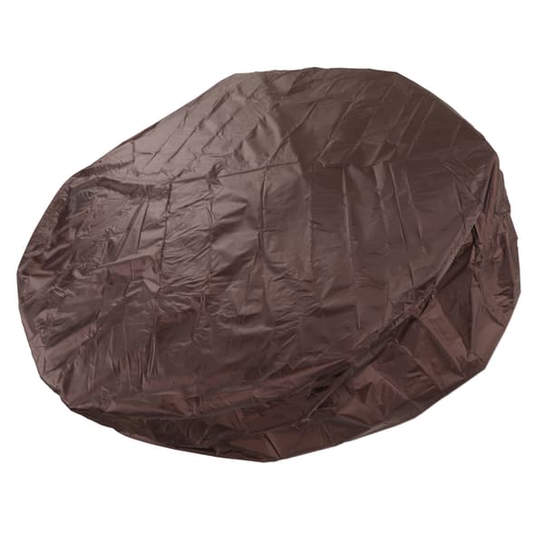 Utendørsmøbler Støvtrekk Rundt Badekar 190x30cm Sølv Polyester Taft Vanntett Jacuzzideksel Kaffe