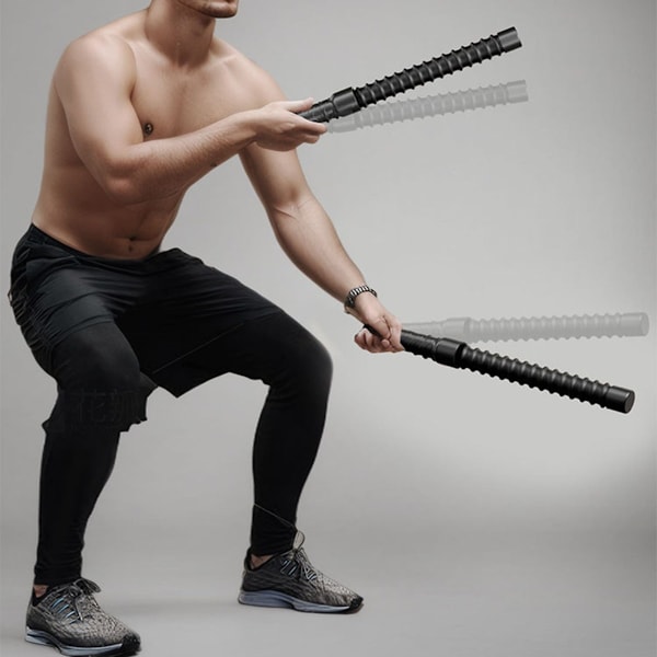Ropeless Battle Rope Training Kit - Black (Pair) for Strength and Cardio: Full Body Workout, Space-Saving Design, Enhanced Grip