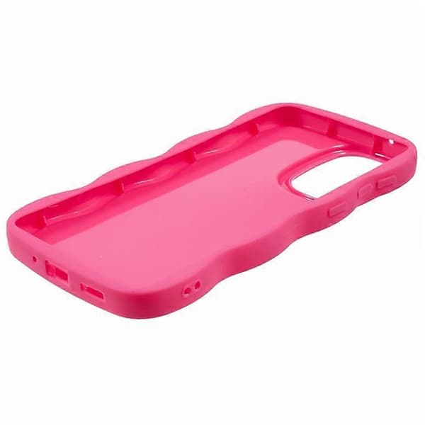 Compatible Case for Samsung Galaxy A16 4G / 5G TPU Protective Phone Case Unique Wavy Frame Pink Pink