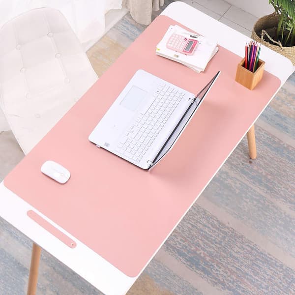 60x40cm Leather Desk Pad, Water-Resistant Spill-Proof Mouse Pad, Multifunctional Desk Mat for Office Home Study