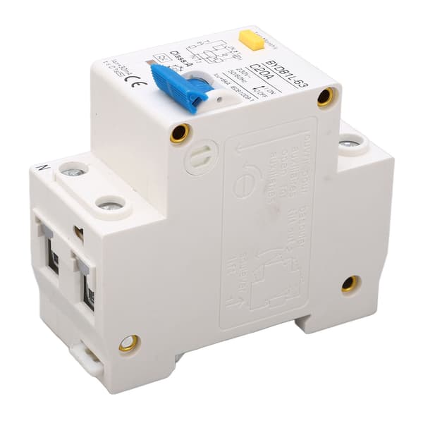 230V 20A AC A Type DIN Rail Mounted 1P Miniature Circuit Breaker Leakage Protection Switch