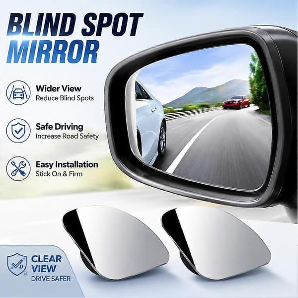 Blindsone-speil for bil - 360° justerbart hjelpeglass