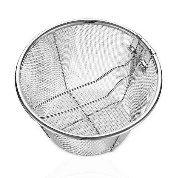 1 stk Frityrkurv i rustfritt stål Sølvfrityrsil med håndtak 15cm 15cm