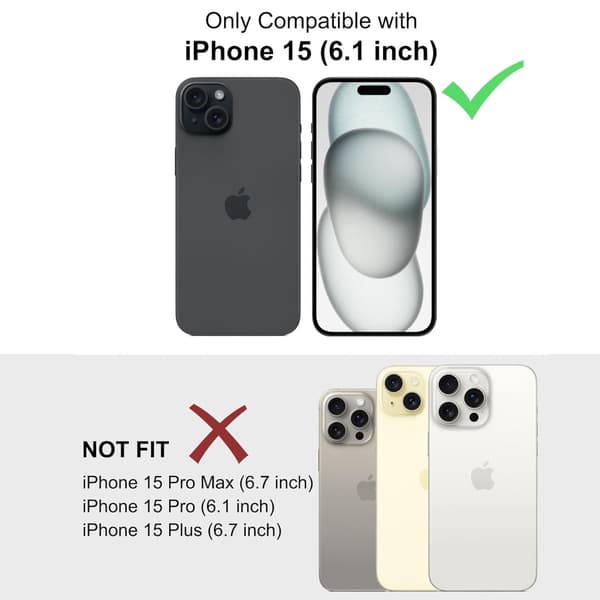 1 stk til iPhone 15 mobildeksel med \"skin-feel\" - marineblå - iPhone15