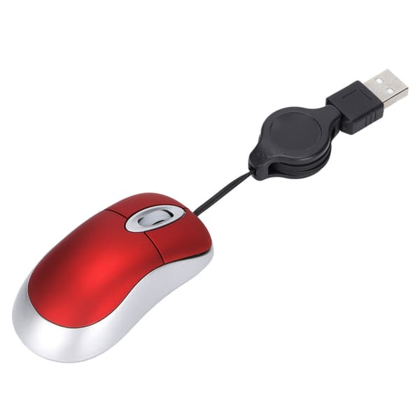 Wired Mouse Portable 1600DPI Optical Resolution USB Mice 3-Way Wheel Design Computer Accessories