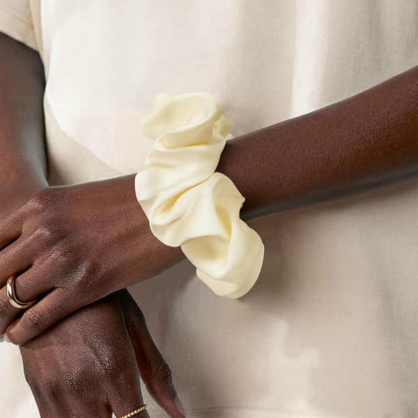 12-pak Scrunchie, Hårbånd til kvinder, Satinhårbånd, Elastiske hårbånd, Blandede farver, Til piger, Ensfarvede hårbånd, Til tykt krøllet hår