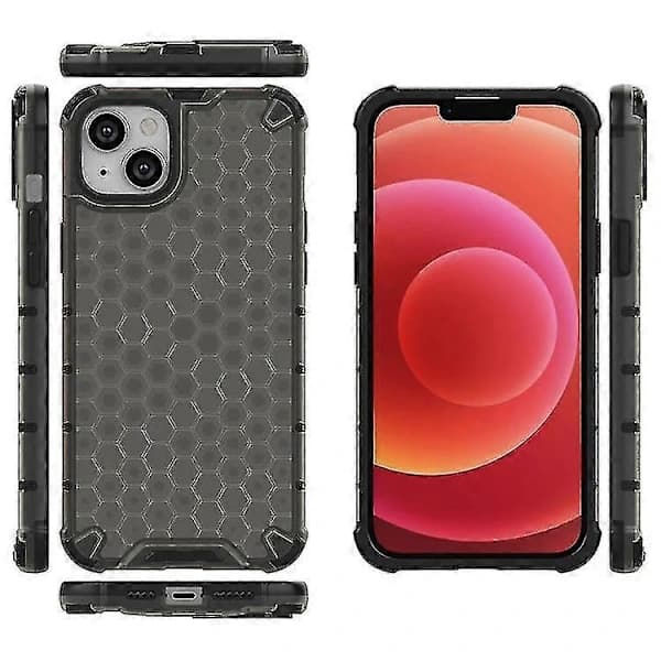Honeycomb-kuori iPhone 15:lle (musta)