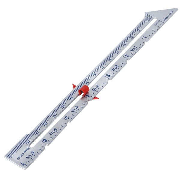 Sewing Machine Gauge Ruler for Measuring and Adjusting, Adjustable Slider with Precision Markings for Accurate Button Spacing, Multifunctional Fabric Gauge Seam