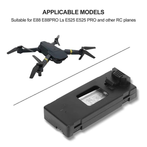 2024-Drone Litiumbatteri 3.7V 1800mAh Fjernkontroll Drone Litiumbatteri for E88 E88PRO Ls E525 E525 PRO